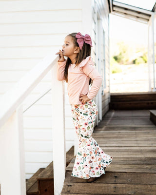 Lina Pleated Bell Bottoms - Fall Floral