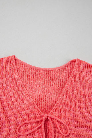 Lace-Up V-Neck Sweater Vest