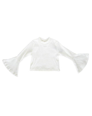 Joni Bell Sleeve Top - Ivory Rib