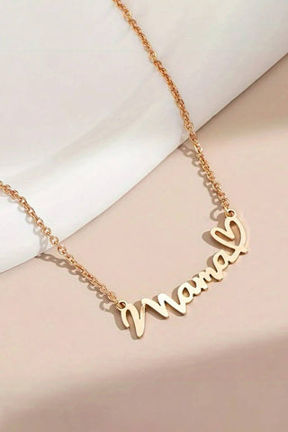 Mama Heart Pendant Chain Necklace