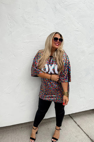 XOXO Sequin Top