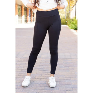 Black Full Length leggings with Pockets