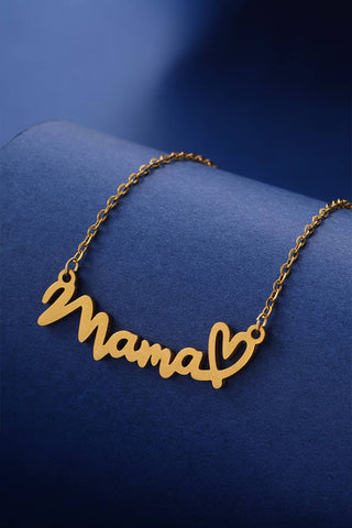 Mama Heart Pendant Chain Necklace