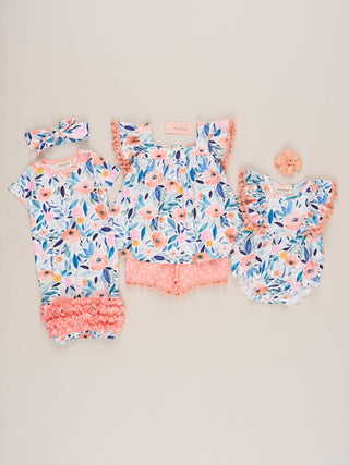 Blushing Susie Shorts & Tank Pom Pom Outfit